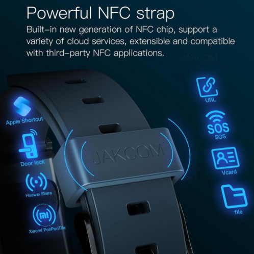 Jakcom F2 1,28 pouces TFT Color Color Screen Bluetooth Earphone Smart Watch, Support Surveillance du sommeil / Surveillance de la fréquence cardiaque / Call Bluetooth / Fonction NFC (Noir) SJ801A1863-09