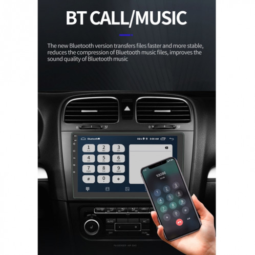 S-9090 9 pouces HD Voyage HD Android Player GPS Navigation Bluetooth Touch Radio, Support Miroir Link & FM & WiFi et contrôle de volant, Style: Version standard SH25011028-011