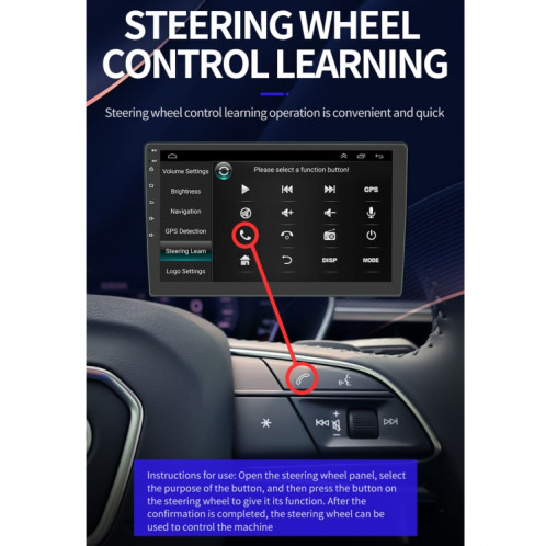 S-9090 9 pouces HD Voyage HD Android Player GPS Navigation Bluetooth Touch Radio, Support Miroir Link & FM & WiFi et contrôle de volant, Style: Version standard SH25011028-011