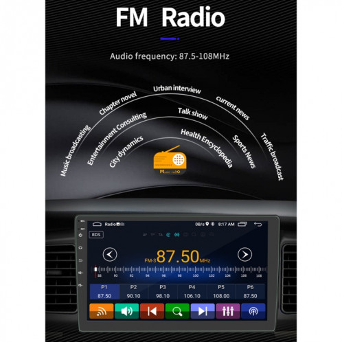 S-9101 10.1 pouces HD Voyagez HD Android Joueur GPS Navigation Bluetooth Touch Radio, Support Mirror Link & FM & WiFi et contrôle du volant, Style: Version standard + test d'alcool SH2904812-011