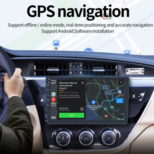 S-9101 10,1 pouces HD Screen Voyage Android Joueur GPS Navigation Bluetooth Touch Radio, Miroir de support Link & FM & WiFi et contrôle du volant, Style: Version standard + DAB SH29051650-011