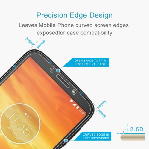 Film de verre trempé de 0,26mm 9H 2.5D pour Motorola Moto E5 Play Go SD8914390-06