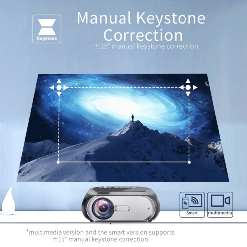 T7 1920x1080P 200 ANSI Portable Home Theater Led HD Digital Projecteur, la même version d'écran, UA Plug (Noir) SH103A1756-016