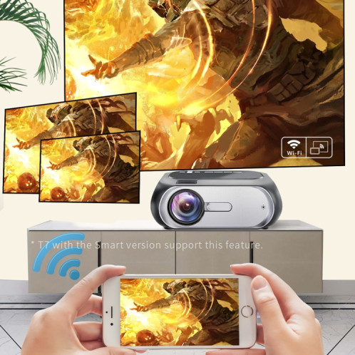 T7 1920x1080P 200 ANSI Portable Home Theater Led HD Digital Projecteur, la même version d'écran, UA Plug (Noir) SH103A1756-016