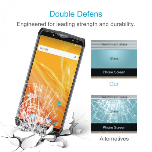 50 pcs 0.26mm 9H 2.5D Film de verre trempé pour Ulefone Power 5 SH31141942-06