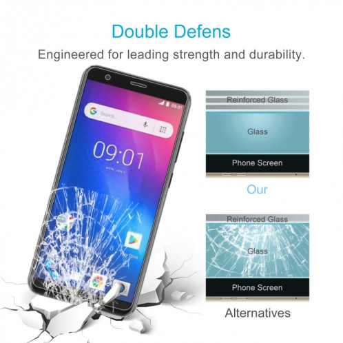 50 pcs 0.26mm 9h 2.5d film de verre trempé pour Ulefone S1 SH31161686-06