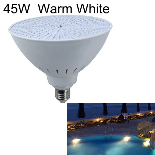 Ampoule de piscine à LED en plastique ABS sous-marine, couleur de la lumière: lumière blanche chaude (45 W) SH701C822-09