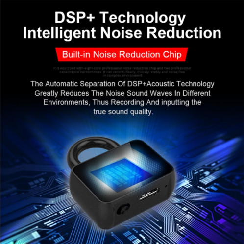 Enregistreur vocal de réduction du bruit HD intelligent Q11, capacité: 32GB (noir) SH104A1043-011