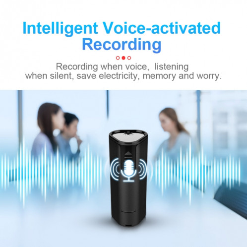 Réduction du bruit HD intelligent Q51 Enregistreur vocal à distance, capacité: 4 Go (noir) SH601A1714-011