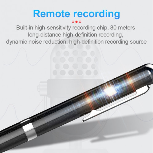 Pen-stylo de réduction de bruit numérique HD intelligent Q96, capacité: 64 Go (noir) SH805A528-011