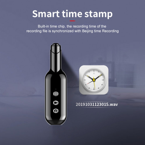 Enregistreur vocal de réduction de bruit Smart Smart Smart haute définition, capacité: 16 Go (noir) SH603A1842-08