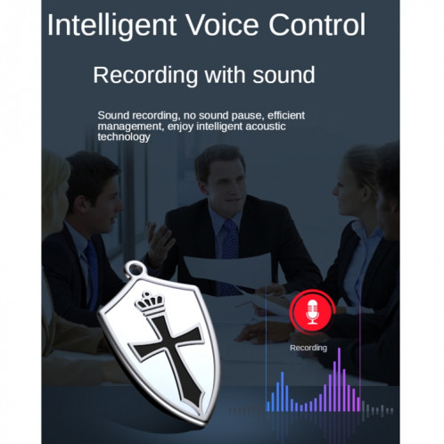 Q4 Cross Cross Pattern Ai Intelligent Haute Définition Contrôle vocal Contrôle vocal U Disk Recorder Lecteur MP3, Capacité: 16 Go SH7403833-08
