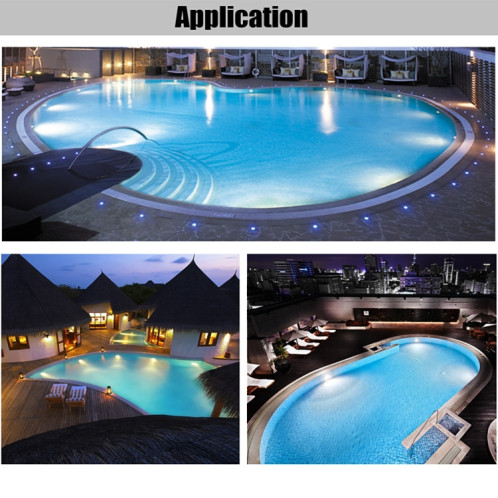 Lumière sous-marine de paysage de lumière de piscine murale en acier inoxydable LED 24W (lumière colorée + télécommande) SH806A733-010