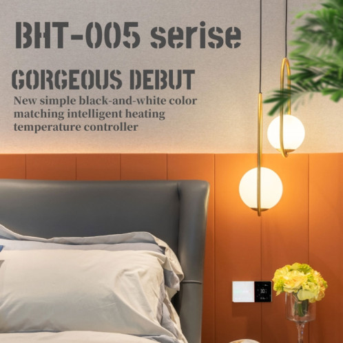 BHT-005-GC 220V AC 3A Thermostat de chauffage à domicile SMART pour la boîte de l'UE, chauffage de la chaudière de contrôle avec un seul capteur interne SH36891766-08