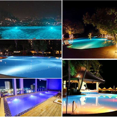 Applique murale ABS pour piscine, éclairage sous-marin à LED, puissance: 24 W (blanc) SH806H726-08