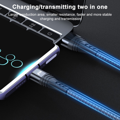ADC-005 6A USB to USB-C / Type-C câble de charge de charge rapide, longueur: 0.5m (noir) SH101A783-06