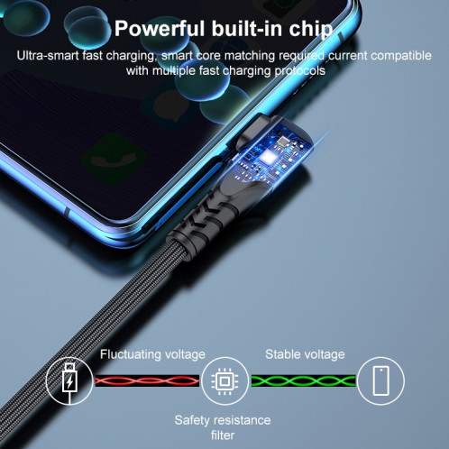 6A 66W USB à USB-C / TYPE-C CULLE DE TÉLÉPHONE MOBILE DE DONNÉES FAST DONNÉES, Longueur: 3M (gris) SH504B108-07