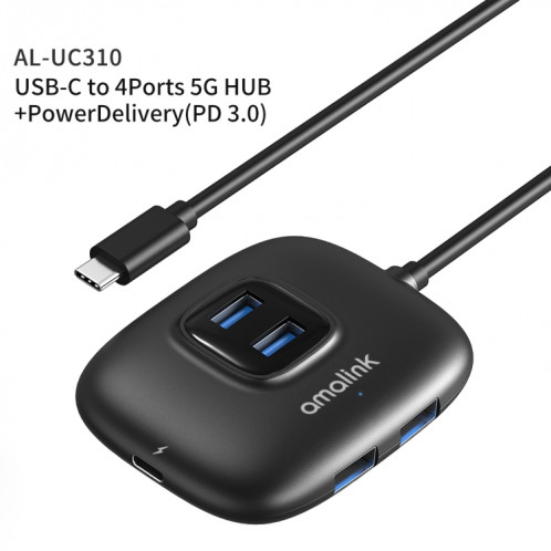 Amalink UC310 Type-C / USB-C à 4 ports Hub multifonctions USB (noir) SA701A526-07