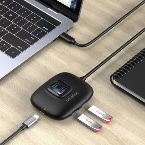 Amalink UC310 Type-C / USB-C à 4 ports Hub multifonctions USB (noir) SA701A526-07