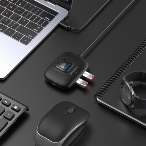Amalink UC310 Type-C / USB-C à 4 ports Hub multifonctions USB (noir) SA701A526-07
