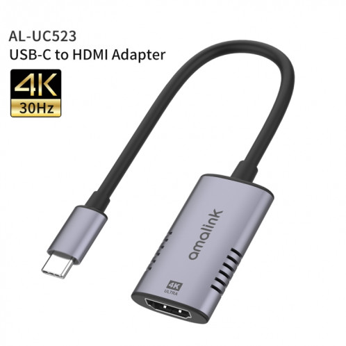 Amalink UC523 Type-C / USB-C à l'adaptateur HDMI (gris) SA801A305-06