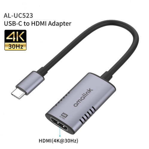 Amalink UC523 Type-C / USB-C à l'adaptateur HDMI (gris) SA801A305-06