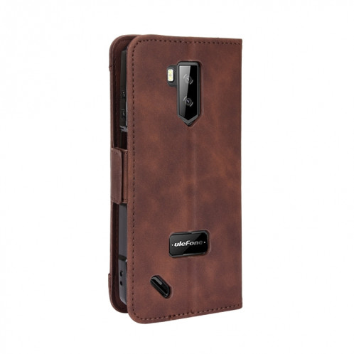 Pour Ulefone Armor X9 Skin Senteuse Cas de téléphone en cuir de veau (brun) SH009E1328-07