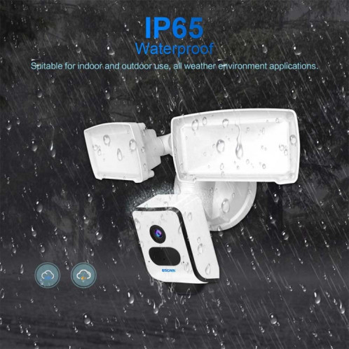 Escam QF612 3MP WiFi IP Caméra et projecteur, support Night Vision / Pir Détection (Fiche UE) SE401A696-07