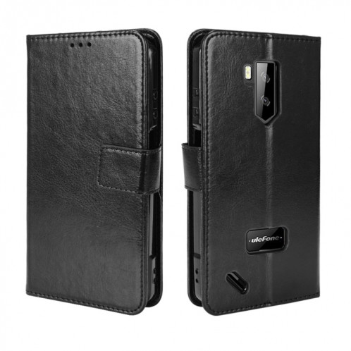 Pour Ulefone Armor x9 Case de téléphone en cuir de texture Crazy Crazy Texture (Noir) SH209A240-07