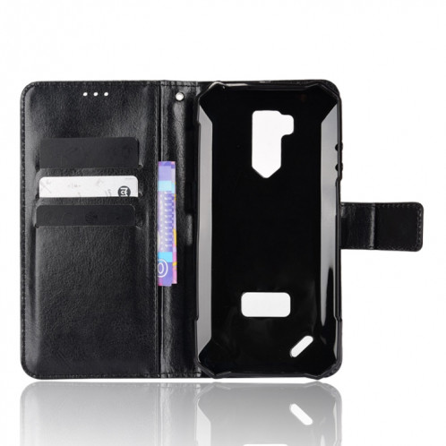 Pour Ulefone Armor x9 Case de téléphone en cuir de texture Crazy Crazy Texture (Noir) SH209A240-07