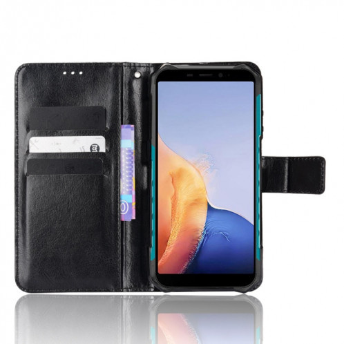 Pour Ulefone Armor x9 Case de téléphone en cuir de texture Crazy Crazy Texture (Noir) SH209A240-07