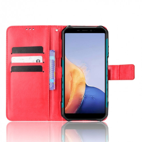 Pour Ulefone Armor x9 Étui de téléphone en cuir de texture Crazy Horse Crazy (rouge) SH209B1753-07