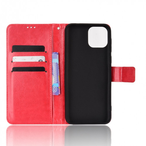 Pour Ulefone NOTE 6 / NOTE 6P Rétro Crazy Horse Texture Texture Texture Coque Texture (Rouge) SH210B1973-07