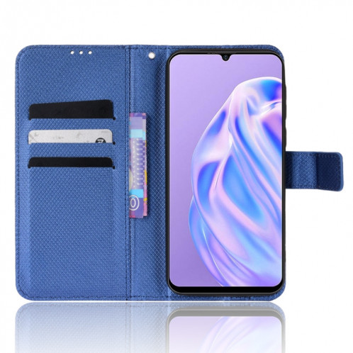 For Ulefone Note 6/ Note 6P Diamond Texture Leather Phone Case(Blue) SH703C840-07