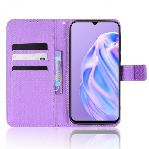 For Ulefone Note 6/ Note 6P Diamond Texture Leather Phone Case(Purple) SH703E1147-07