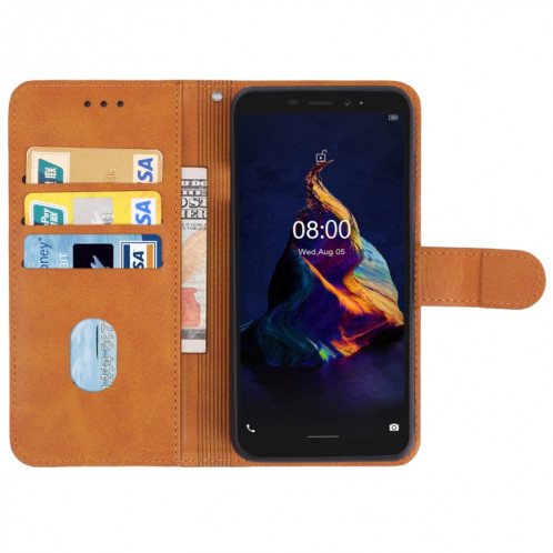 Coque de téléphone en cuir pour Ulefone Armor x8 (Brown) SH517D20-06