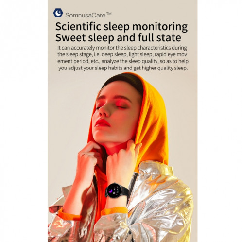 Surveillance intelligente NY20 1,3 pouce, support de sommeil / moniteur d'oxygène sanguin (rose) SH701A87-08