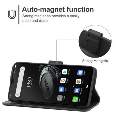 Coque Téléphone en cuir pour Ulefone Armor 7e (Noir) SH013A347-06