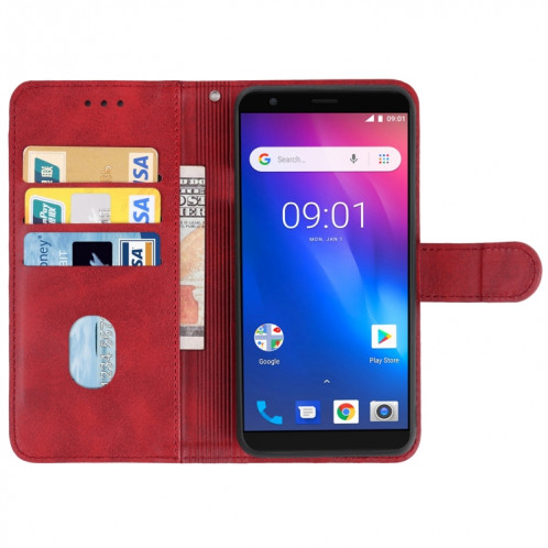 Coque de téléphone en cuir pour Ulefone S1 (rouge) SH022C748-07