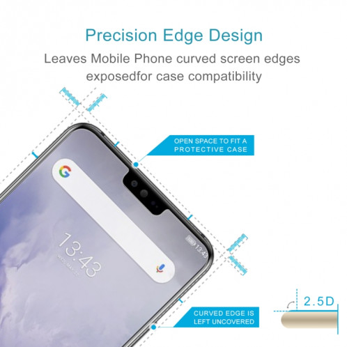 50 pcs 0.26mm 9h 2.5d film de verre trempé pour Ulefone T2 SH46121889-06