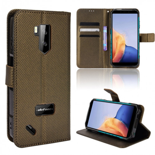 Pour Ulefone Armor x9 Texture de diamant Texture Texture Coffre (Brown) SH403E904-07
