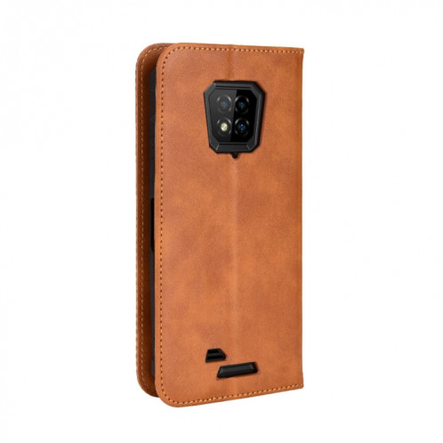 Pour Ulefone Armor 8 Boucle magnétique Coque Téléphone Texture Retro Texture (Brown) SH616B145-07