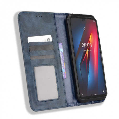 Pour Ulefone Armor 8 Boucle magnétique Texture rétro Texture Texture Texture (Bleu) SH616C1621-07