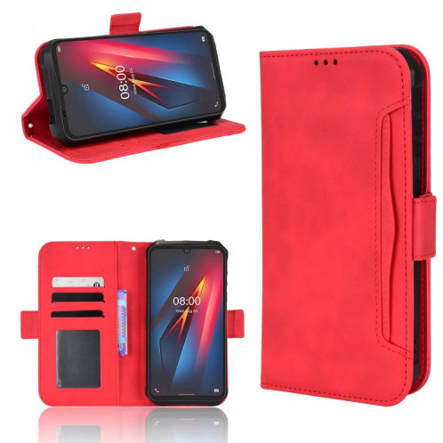 Pour Ulefone Armor 8 peau Senteuse Cas de téléphone en cuir de veau (rouge) SH220C1384-07