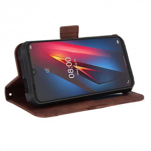 Pour Ulefone Armor 8 peau Senteuse Cas de veau Coffre de téléphone en cuir (brun) SH220E987-07