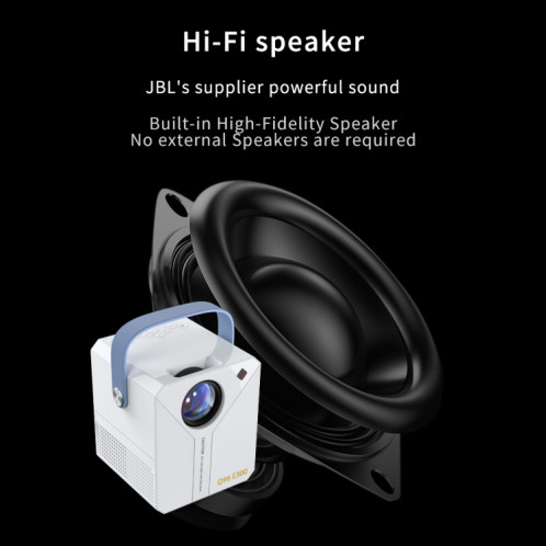 Projecteur HD 4K portable intelligent ZXL-Y8, prise US, spécification : version écran de téléphone (blanc) SH302A53-010