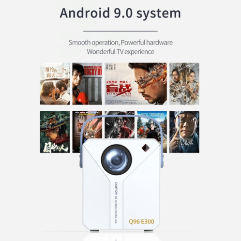 Projecteur HD 4K portable intelligent ZXL-Y8, prise US, spécification : version écran de téléphone (blanc) SH302A53-010