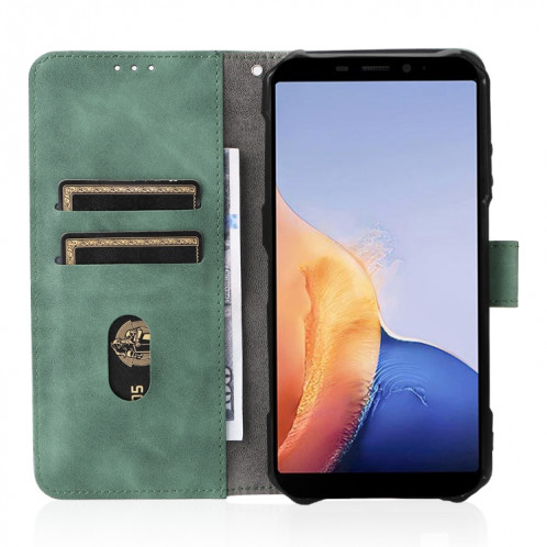 Pour Ulefone Armor x9 State Texture magnétique Texture de mollet Cas de téléphone PU (Vert) SH602D1664-07