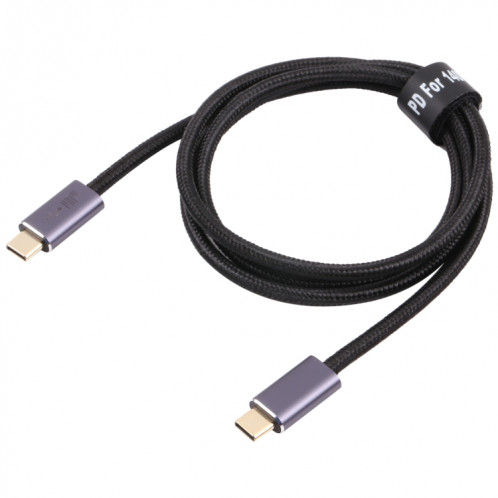 140W USB 2.0 USB-C / Type-C Homme au câble de données tressé mâle USB-C / C / C / C / C / Cable Longueur: 1,5 m (noir) SH602A580-04