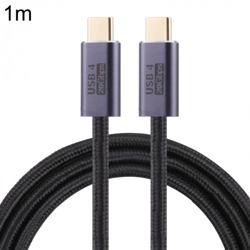 Câble de données tressé mâle USB-C / C / C / C / C / C / C / C / C / C / C / C / C / C / C / Câble de câble: 1m (noir) SH502A5-05